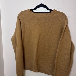 Classic Tan wool Crewneck fall Sweater